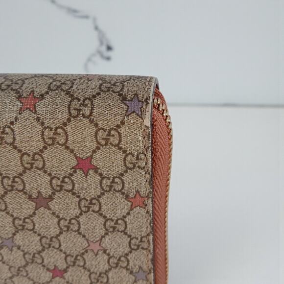 Gucci Micro GG Star Supreme Coated Canvas Zip Around Wallet - Picture 10 of 16